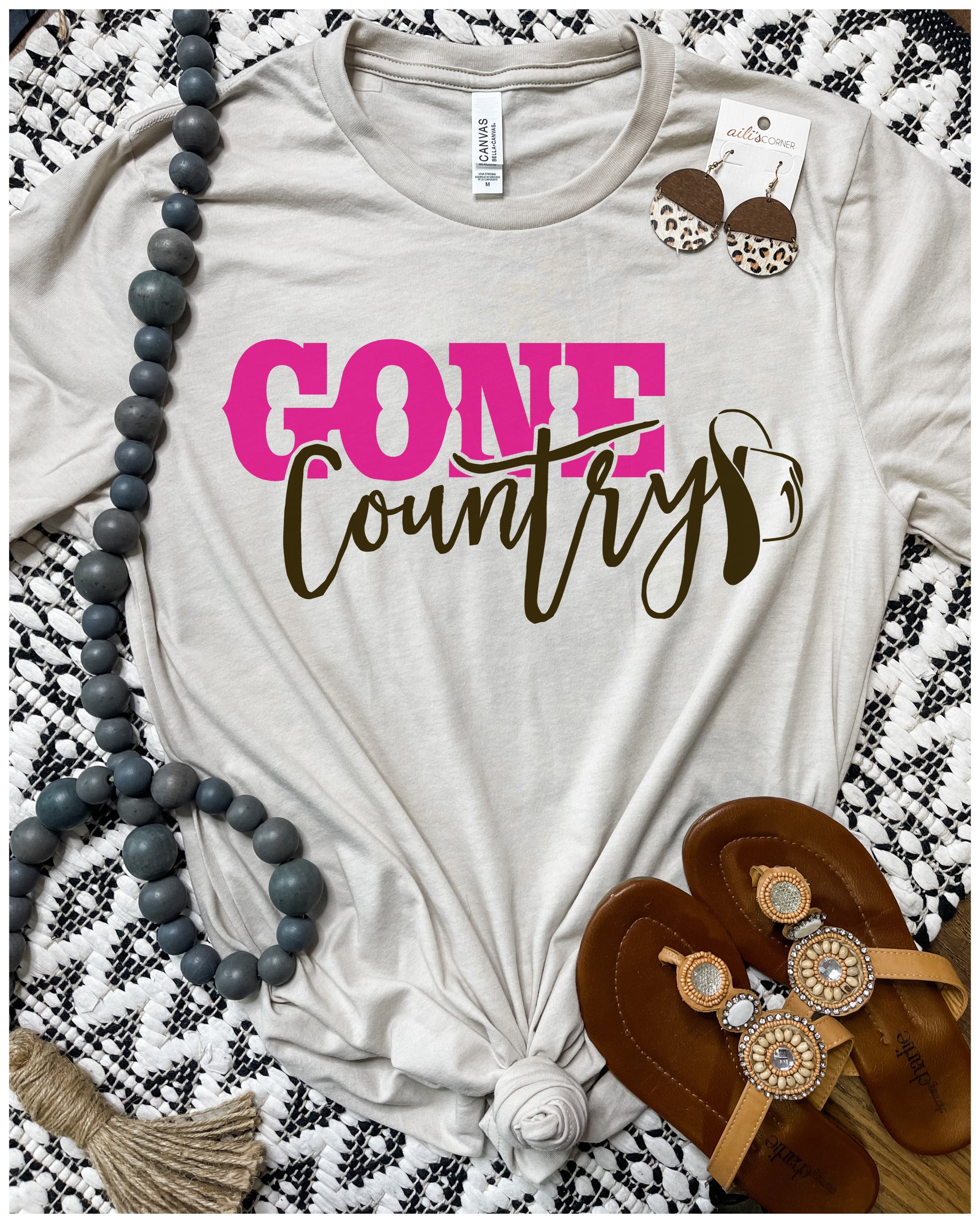 Gone Country Tan Tee