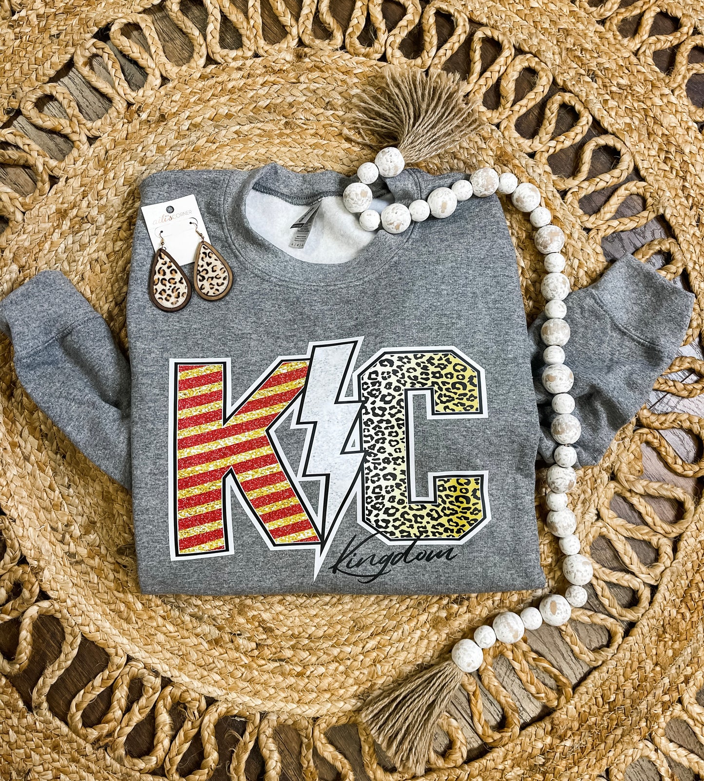 K Lightening Bolt C Kingdom Dark Grey Sweatshirt