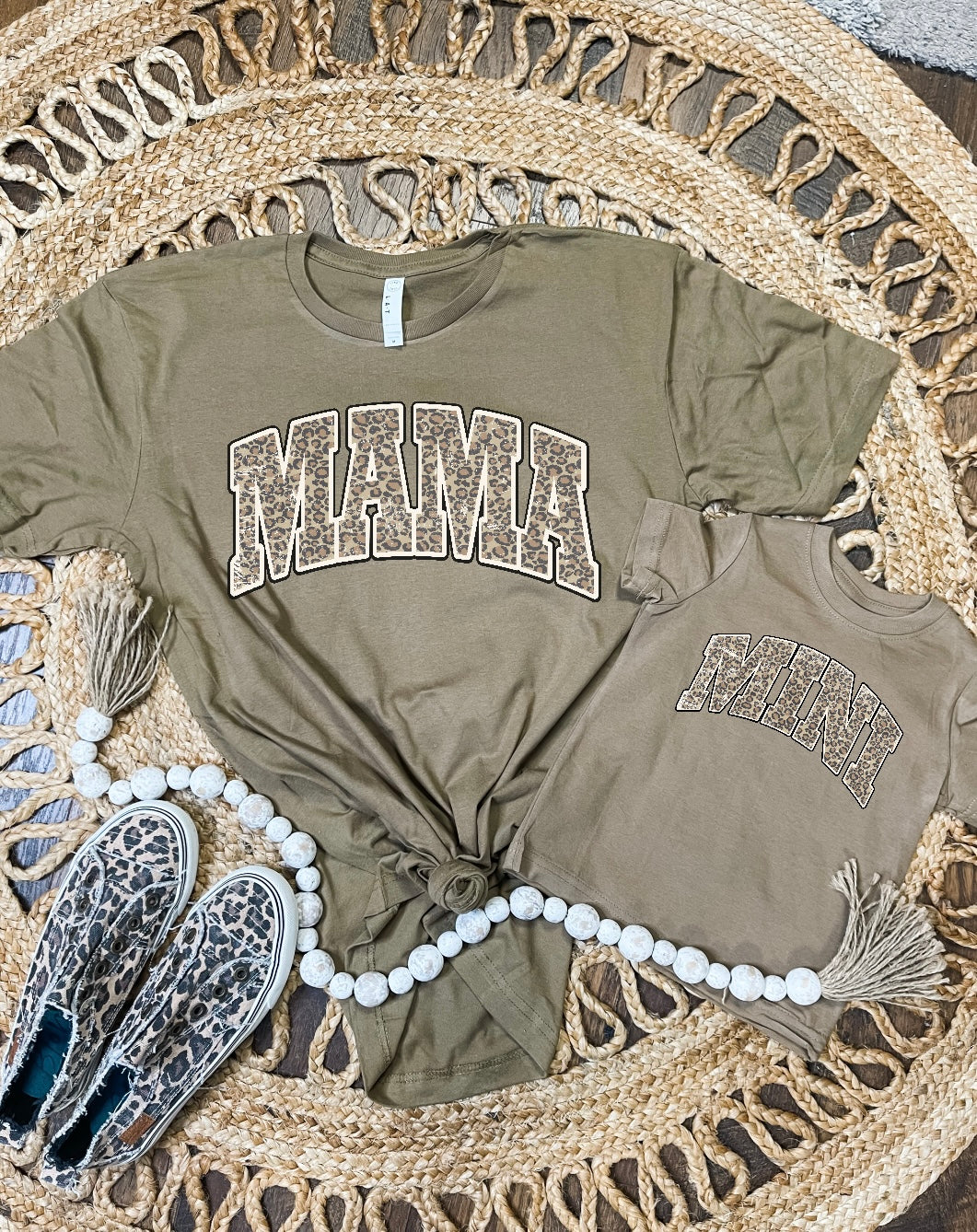 Leopard Mama & Mini Brown Tee