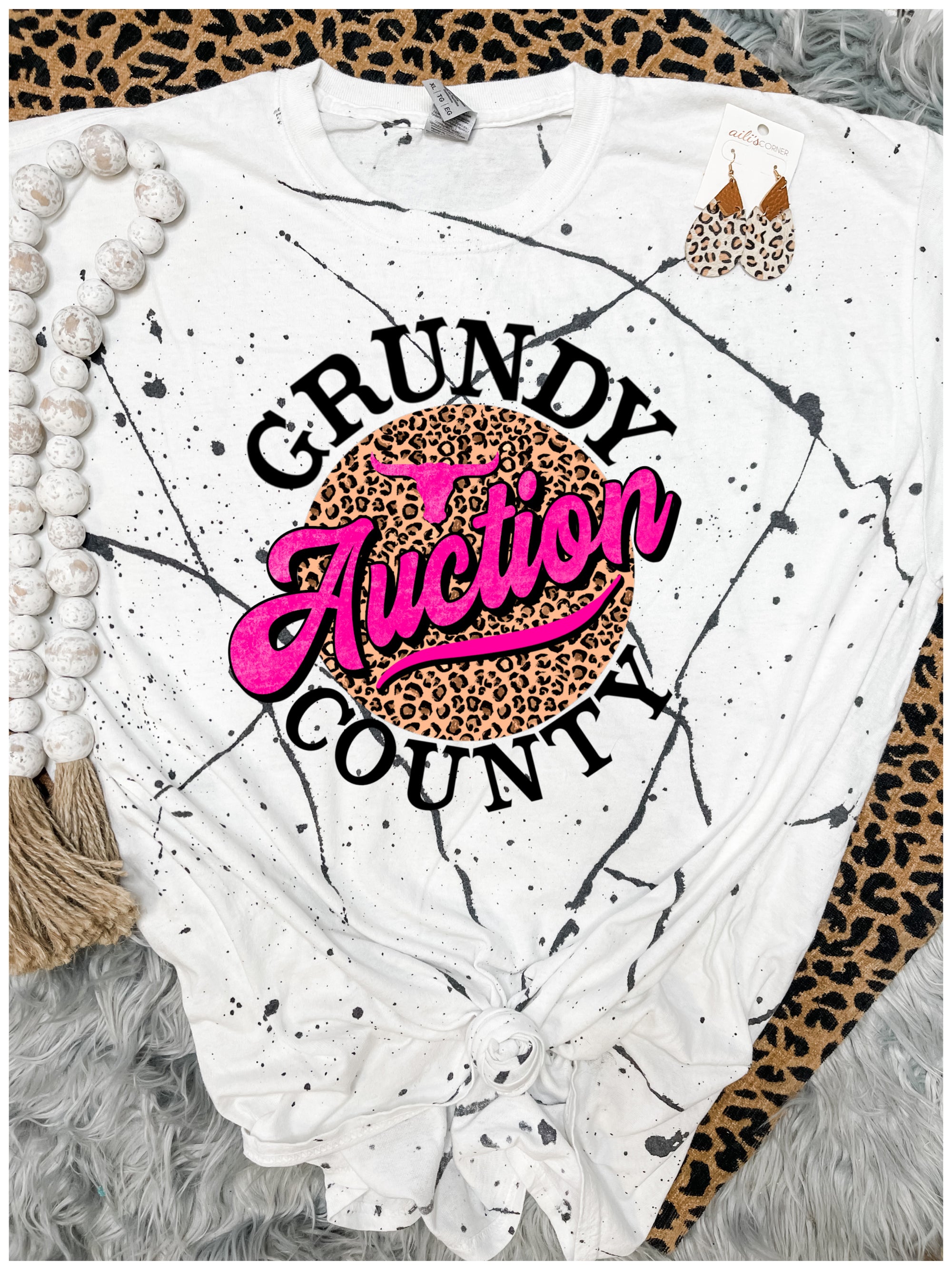 Grundy County Auction Splatter Tee