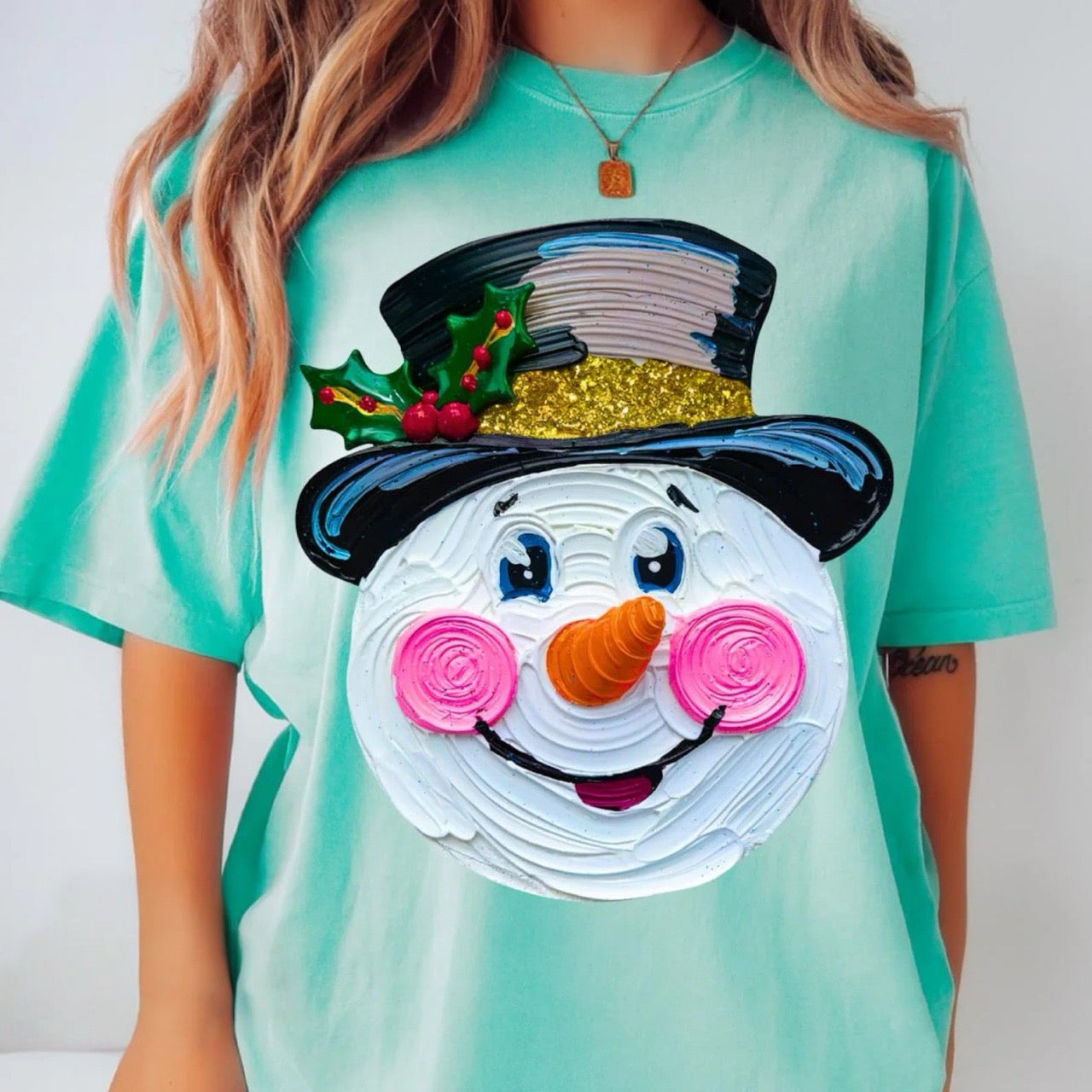 Painted Snowman Island Reef Tee