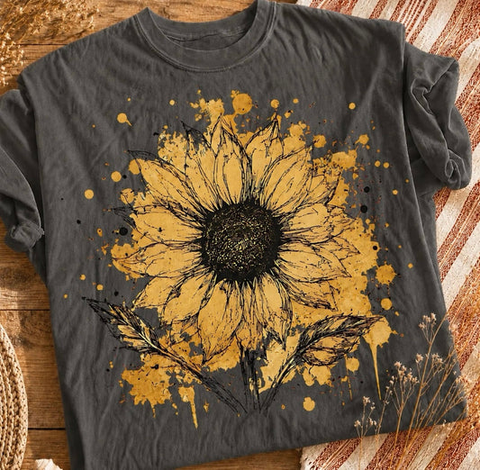 Fall Sunflower Pepper Tee
