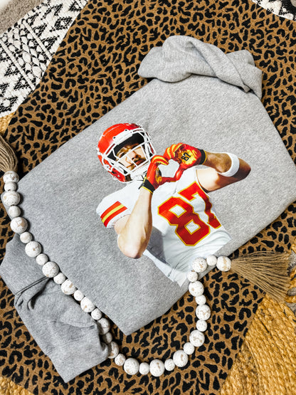 Heart Hands Sports Grey Sweatshirt