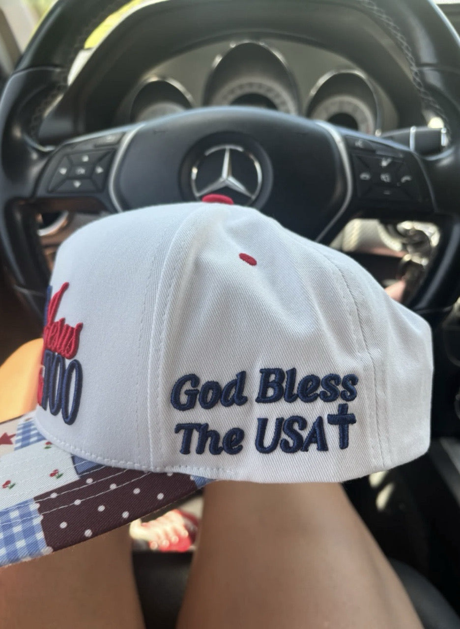 *EMBROIDERED* Loves Jesus And America Too Hat