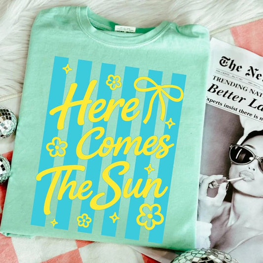 Flower & Bow Here Comes The Sun Island Reef Tee