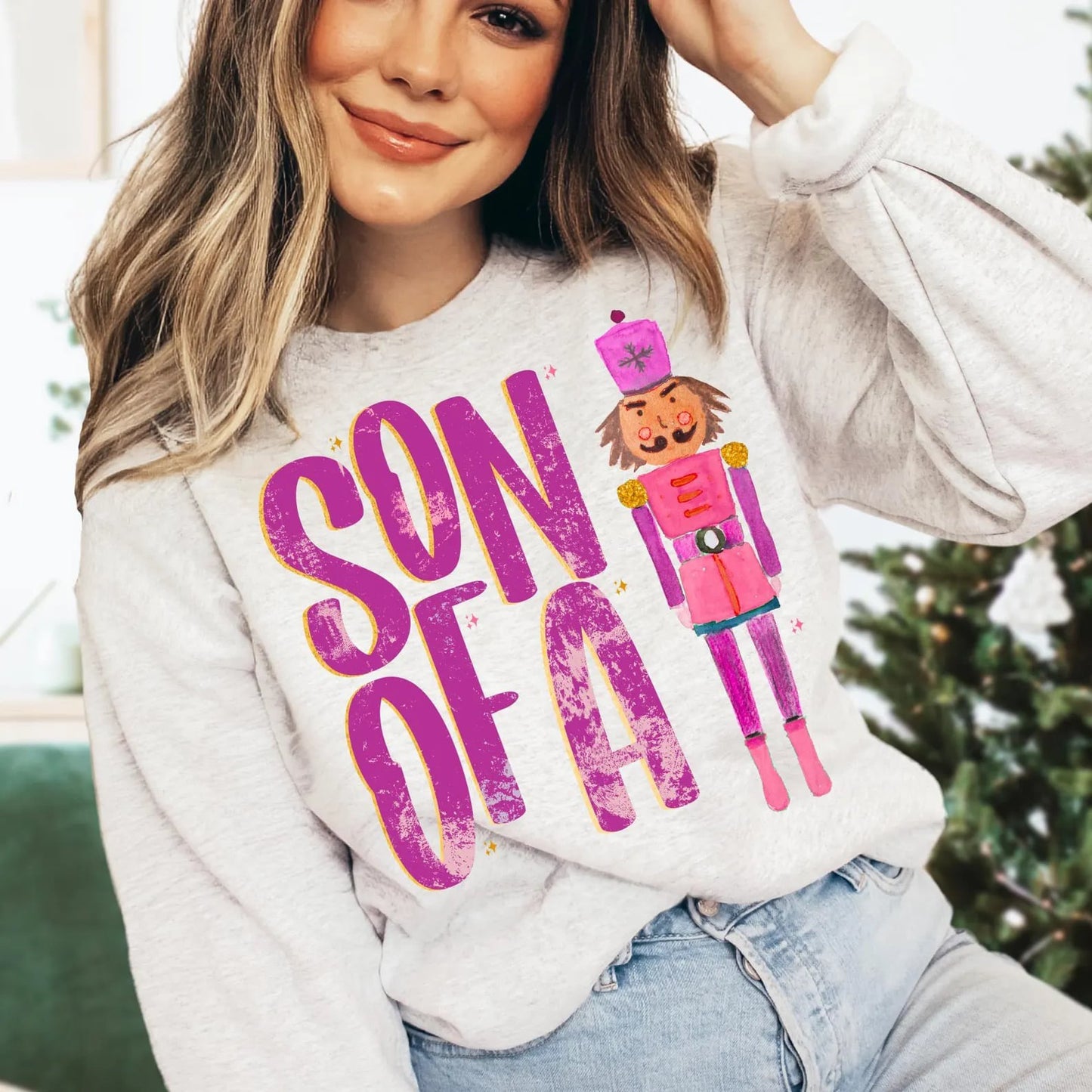 **CHRISTMAS IN JULY** Purple Son Of A Nutcracker Ash Sweatshirt