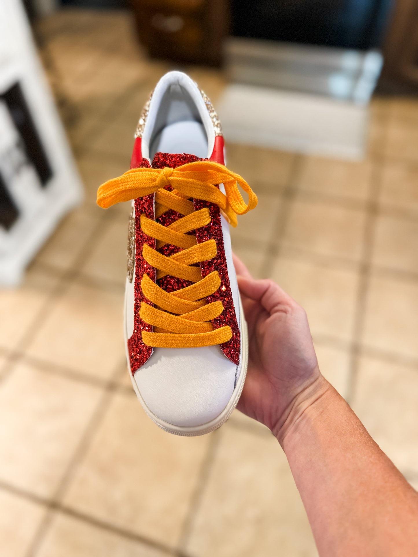 **READY TO SHIP** KC Game Day Glitter Shoes