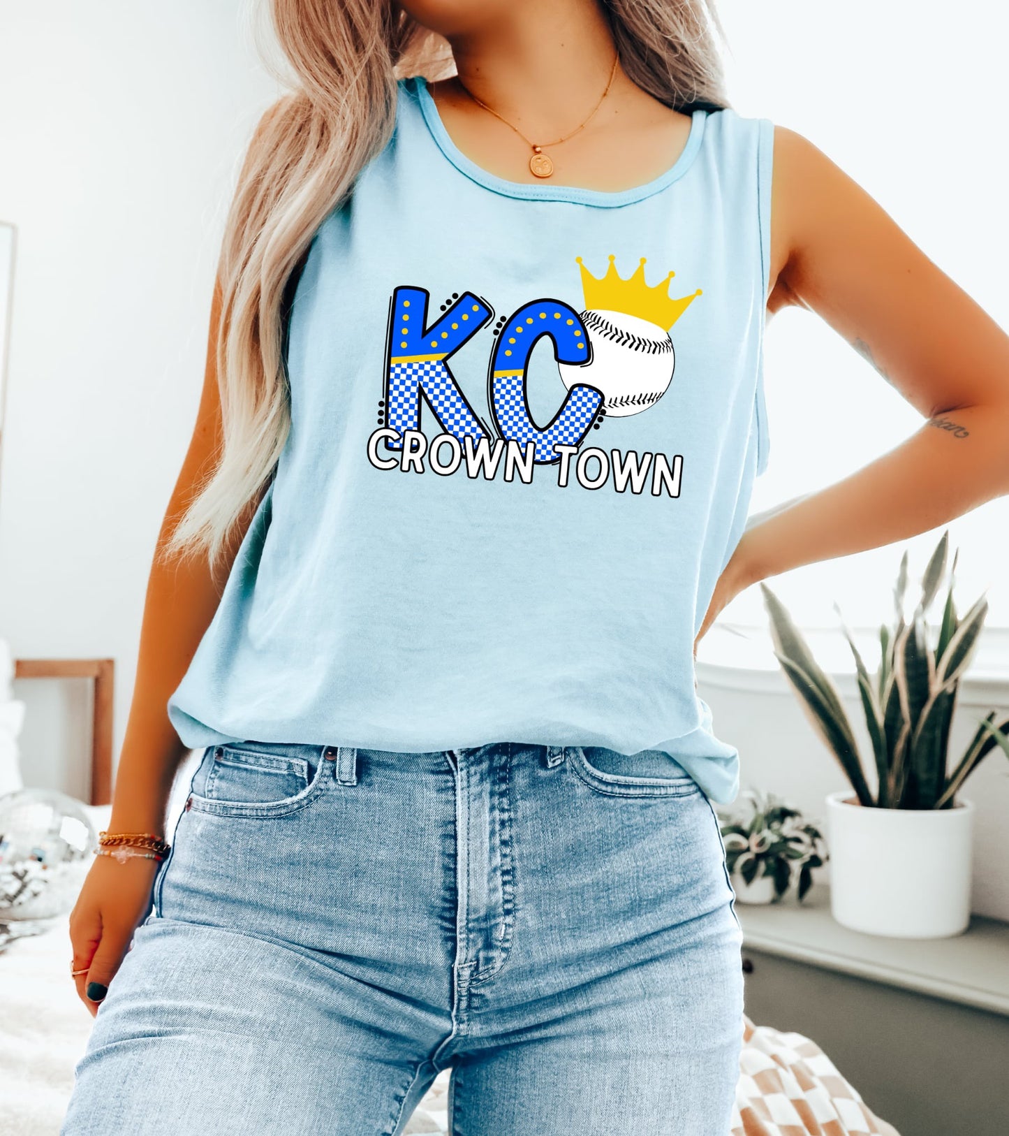 KC Gold Crown Town Chambray Tank Top