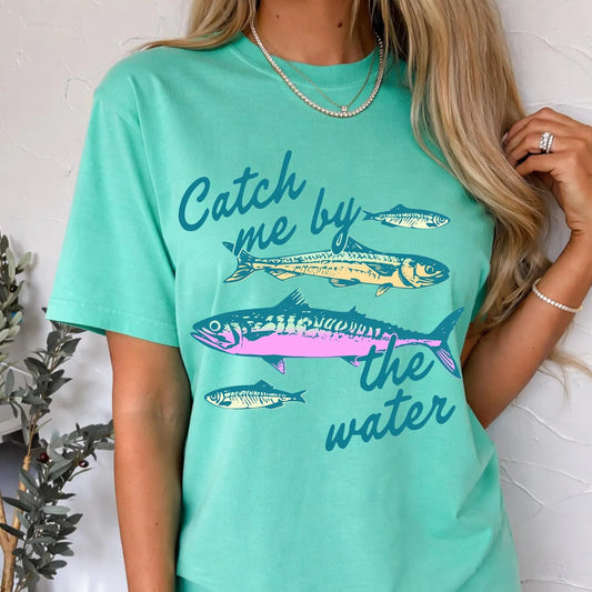 Catch Me By The Water Island Green Tee
