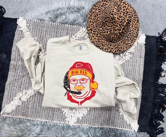 **HALFTIME DEAL** Red & Gold Big Red Santa Sand Sweatshirt