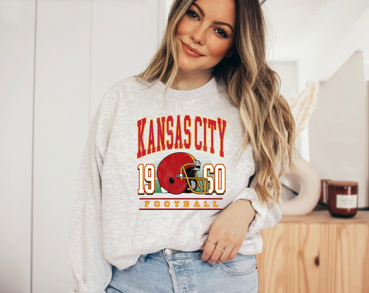 Kansas City 1960 Distressed Ash Sweatshirt