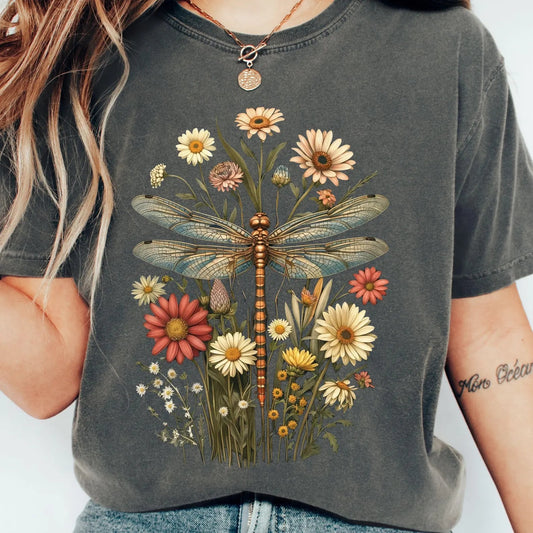 Vintage Dragonfly Pepper Tee