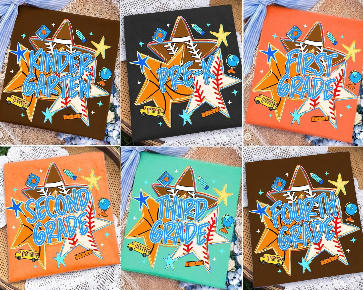 **BACK TO SCHOOL** Boys Multi Star Grade Options Tee