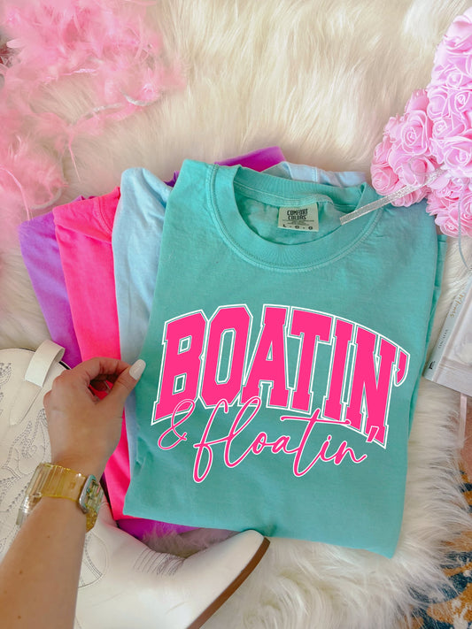 Pink Boatin & Floatin Chalky Mint Tee