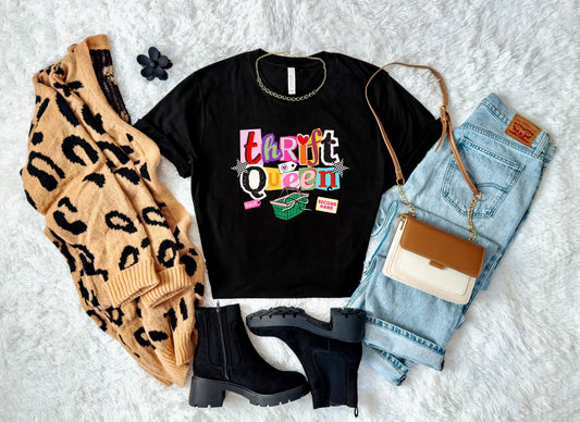 Thrift Queen Black Tee