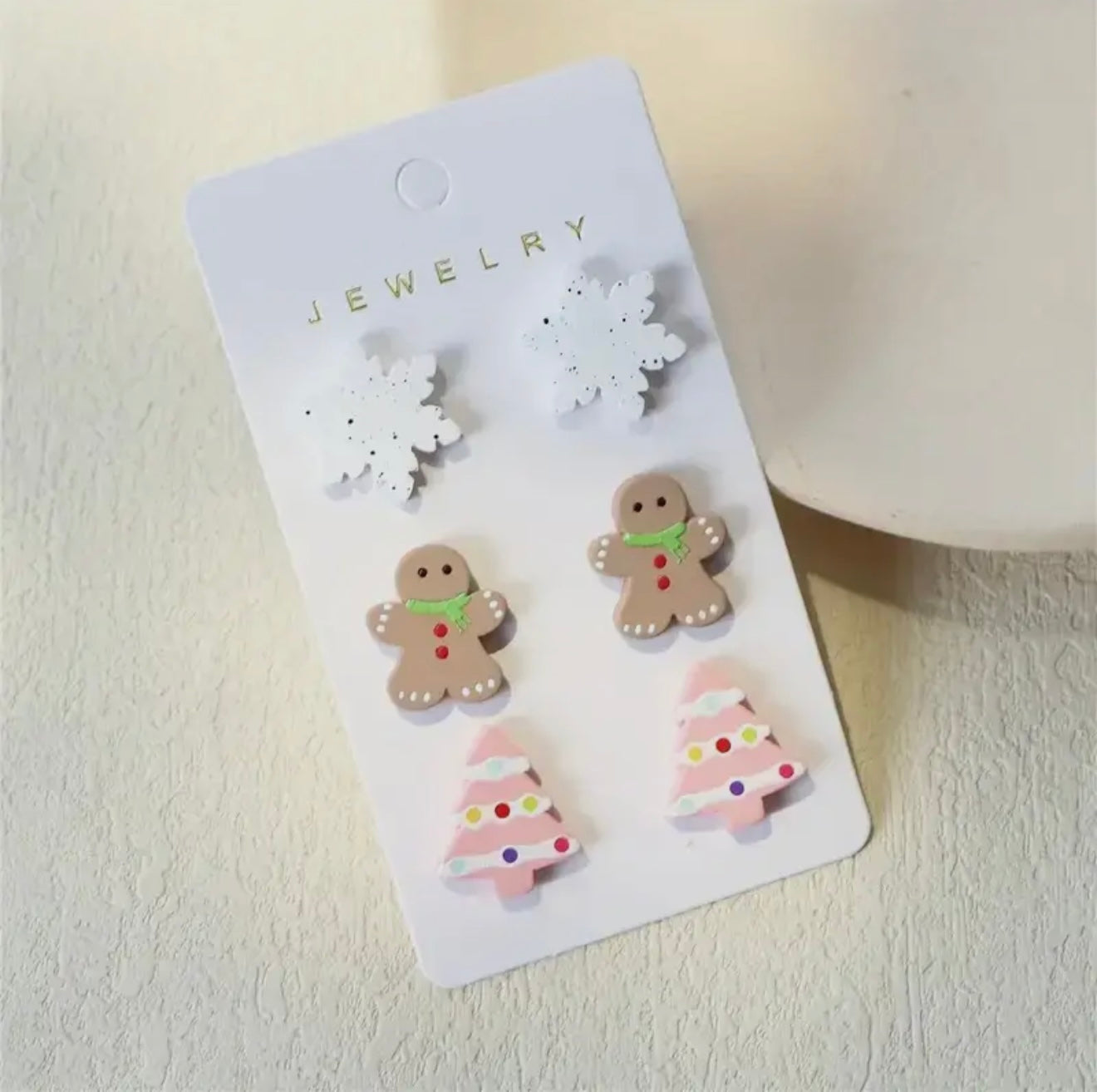 **PINK FRIDAY DEAL** Gingerbread Holiday Stud Earrings Set