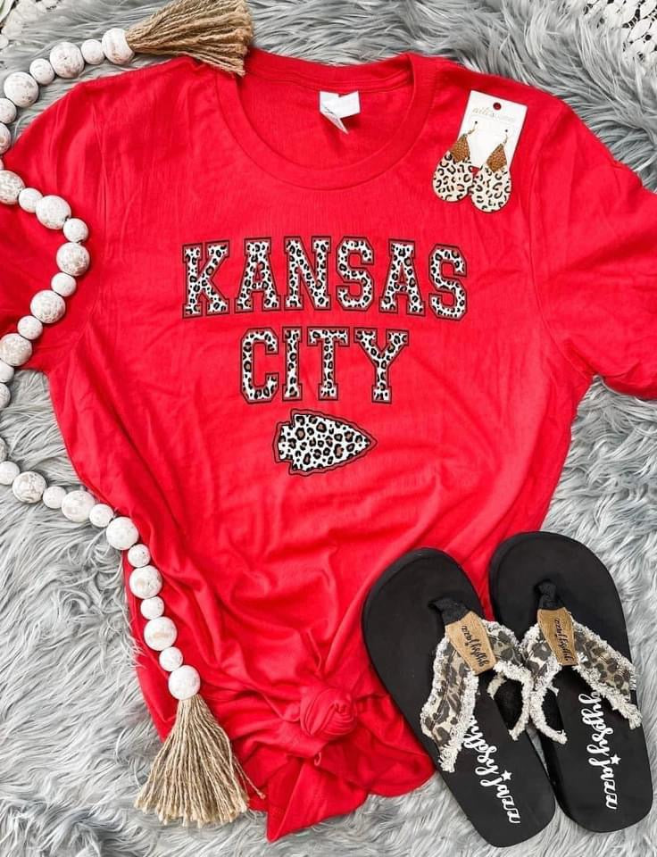 Kansas City Brown Leopard Arrowhead Red Option