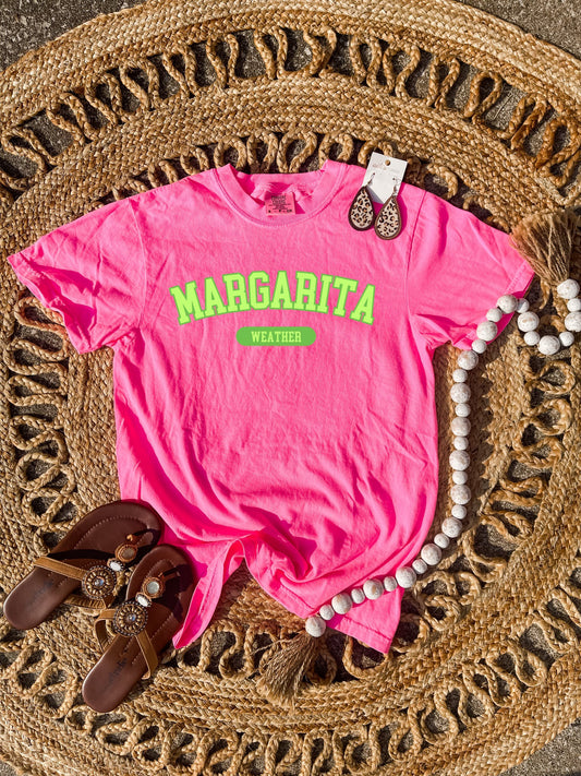 Margarita Weather Hot Pink Tee