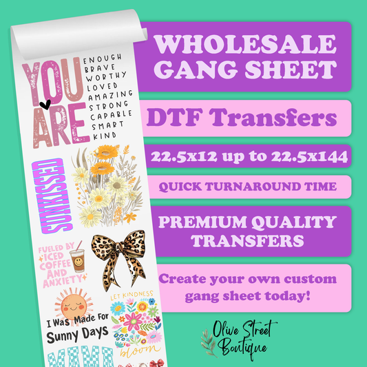 Build A Gang Sheet/DTF Transfers
