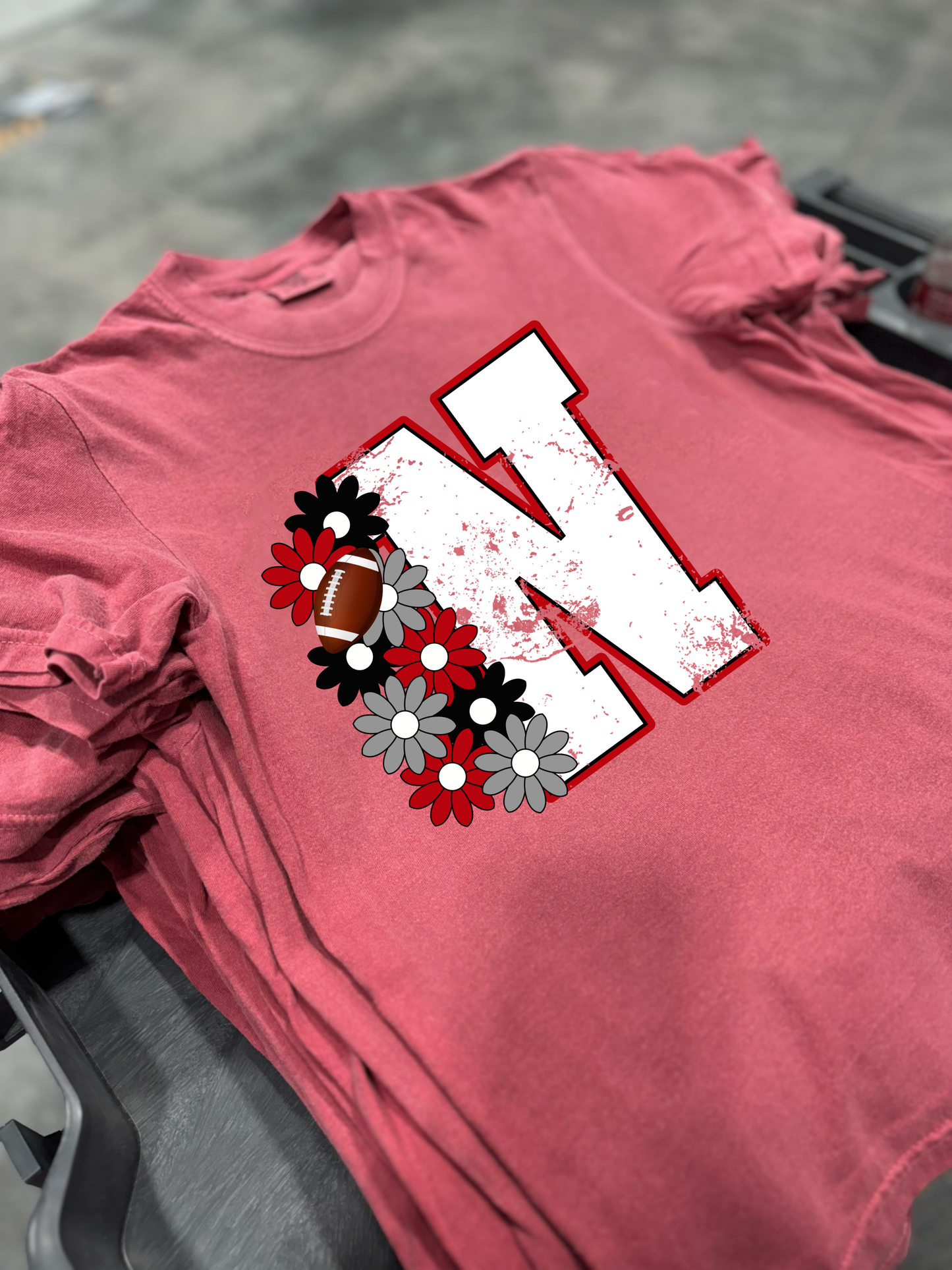 N Floral Crimson Tee