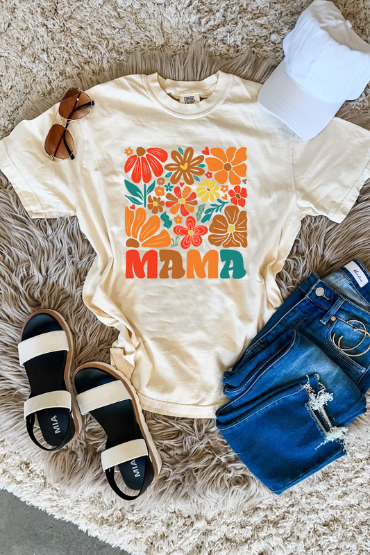 Vintage Retro Mama Vibes Ivory Tee