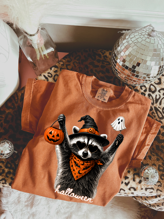 **DEAL OF THE DAY** Halloween Raccoon Yam Tee