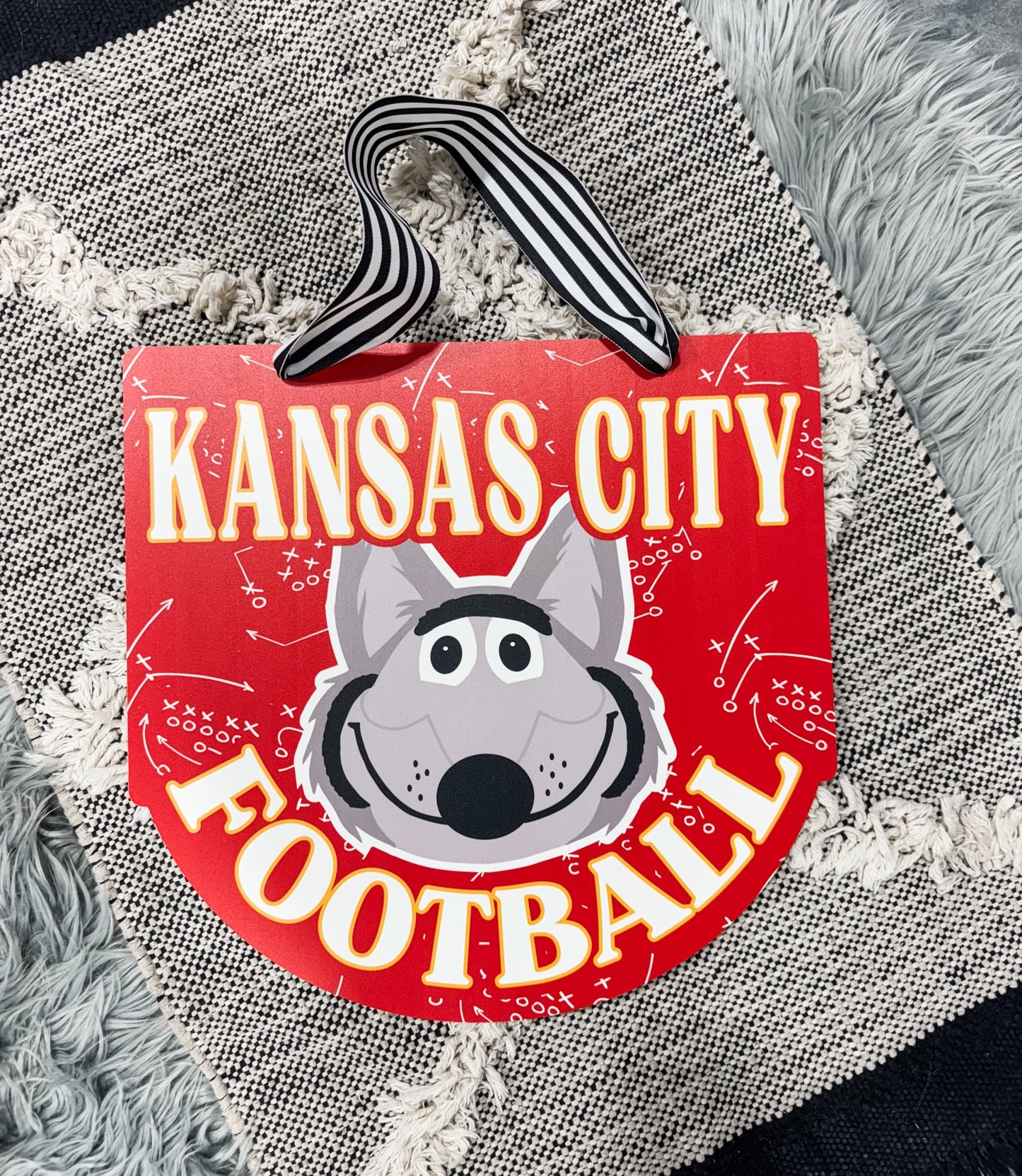 **BLACK FRIDAY DEAL** Kansas City Football Wolf Door Hanger