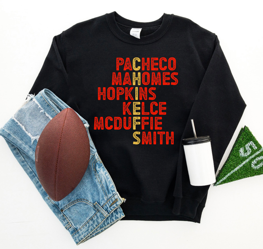 **HALFTIME DEAL** Players List Black Sweatshirt