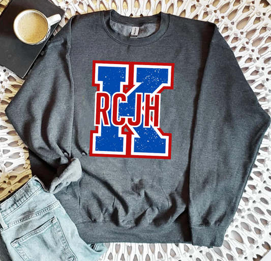 Bold K Red & Blue RCJH Dark Heather Sweatshirt