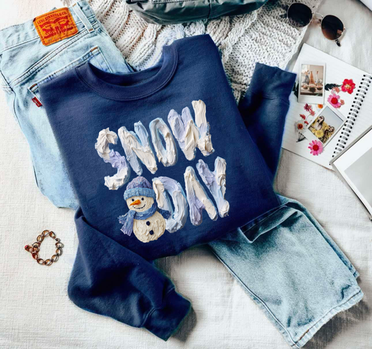 Snow Day Navy Sweatshirt
