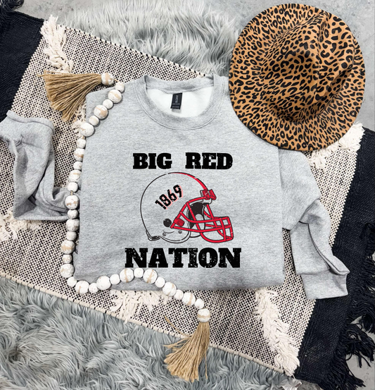 Big Red Nation 1869 Sports Grey Sweatshirt