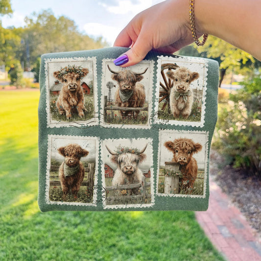 Cow Lover Highland Cows Moss Tee