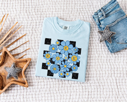 KC Checkered Daisy Chambray Tee