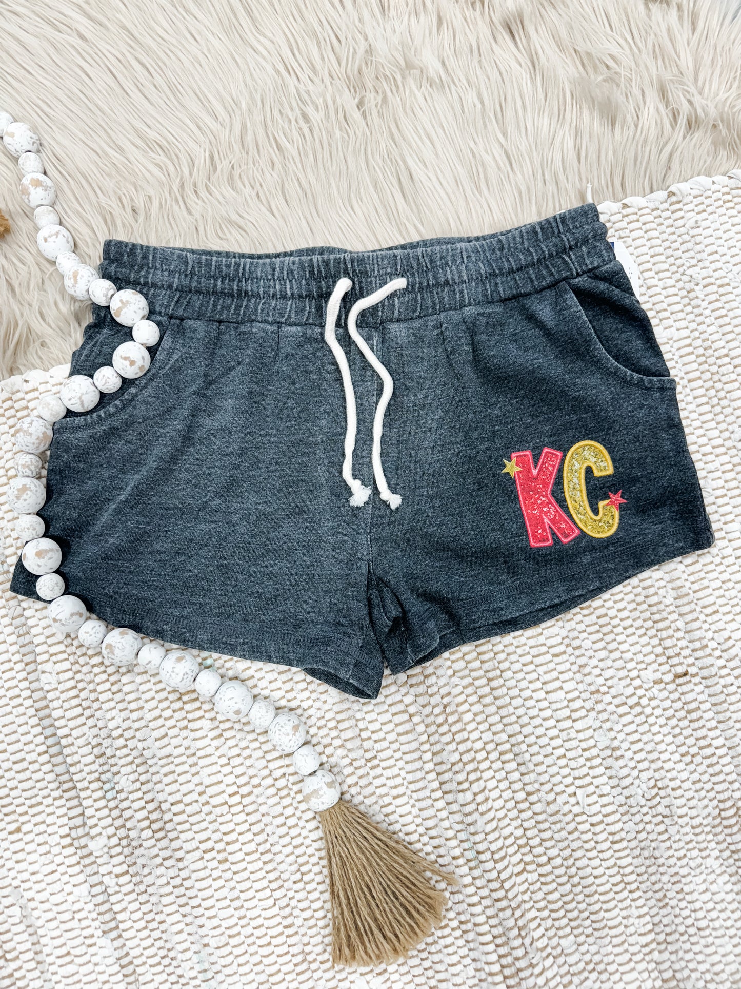 KC Stars Red & Gold Grey Burnout Shorts **Training Camp**