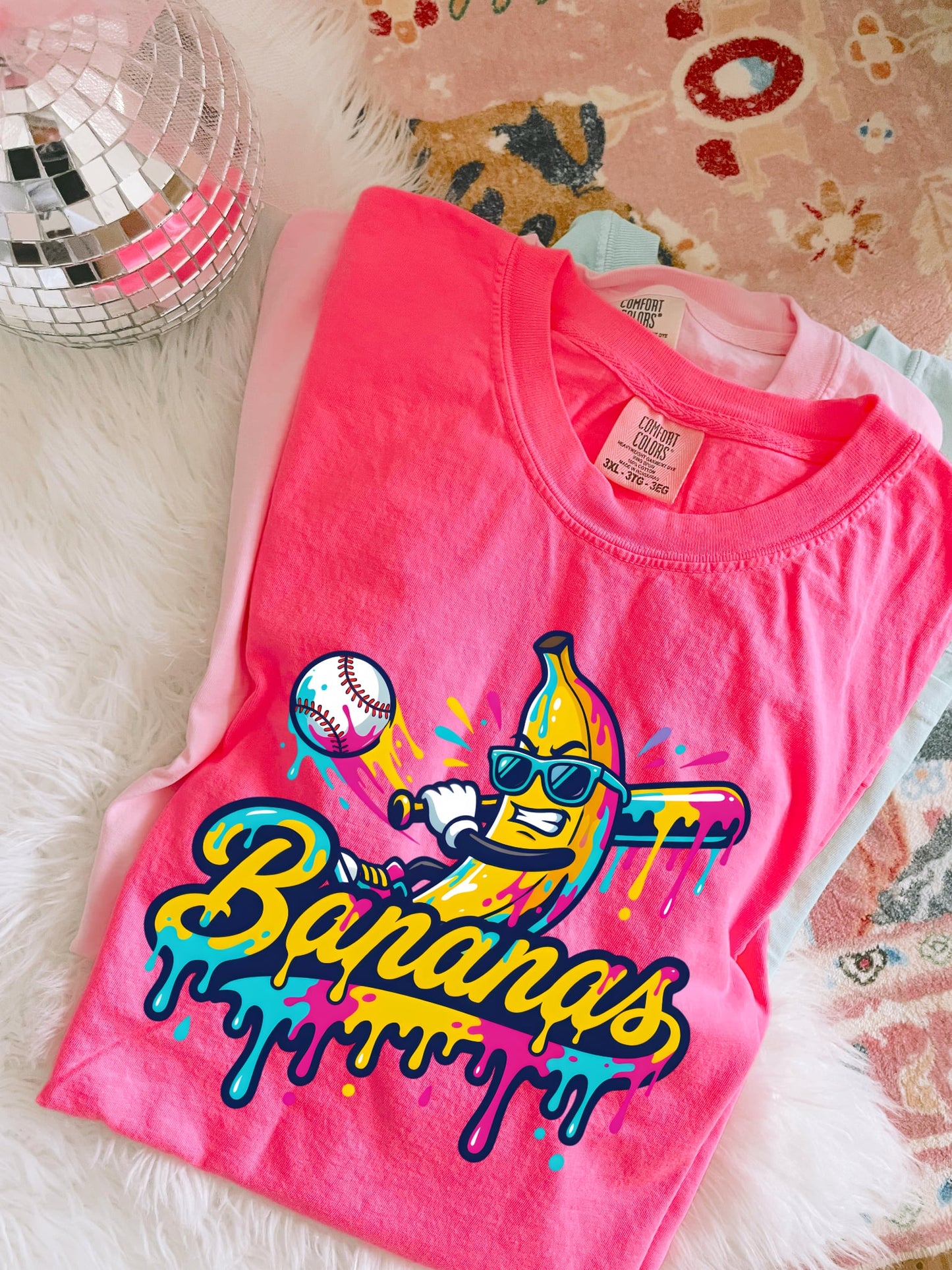 Drippy Bananas Neon Pink Tee