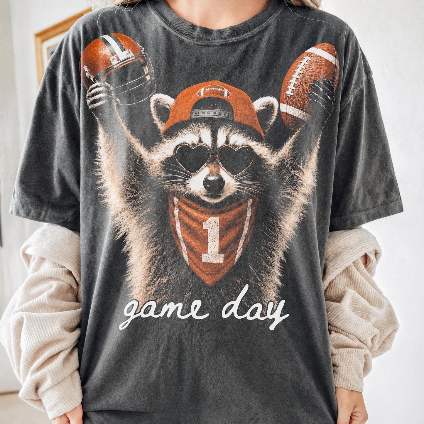 Feral Raccoon Game Day Pepper Tee