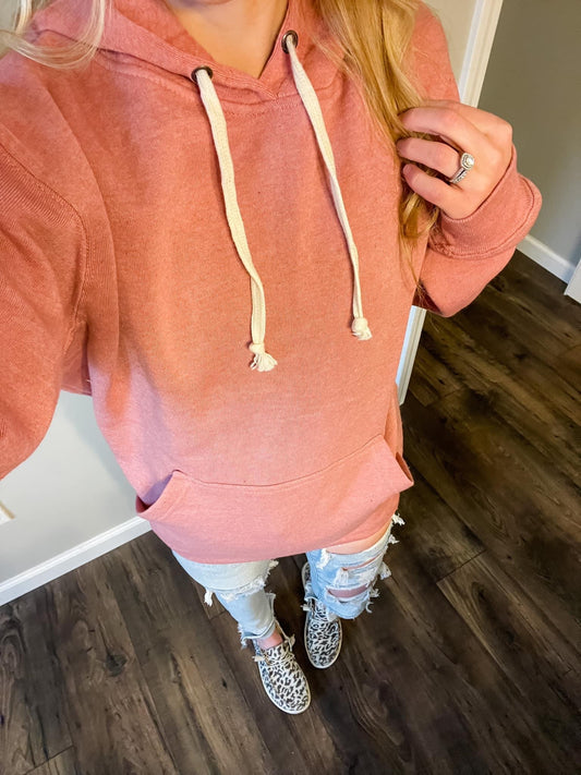 Blush Rose Fleece Hoodie