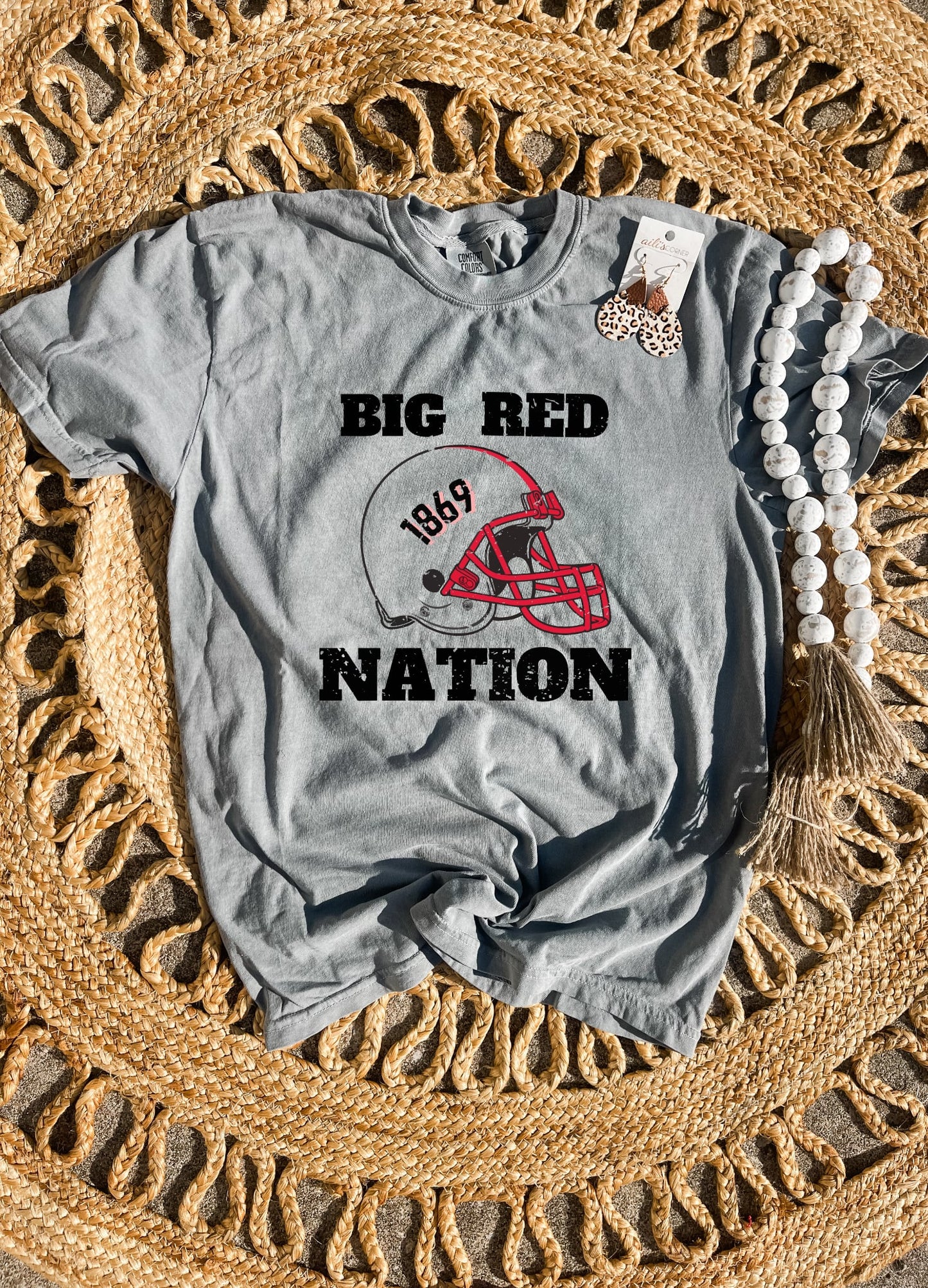 Big Red Nation 1869 Grey Tee