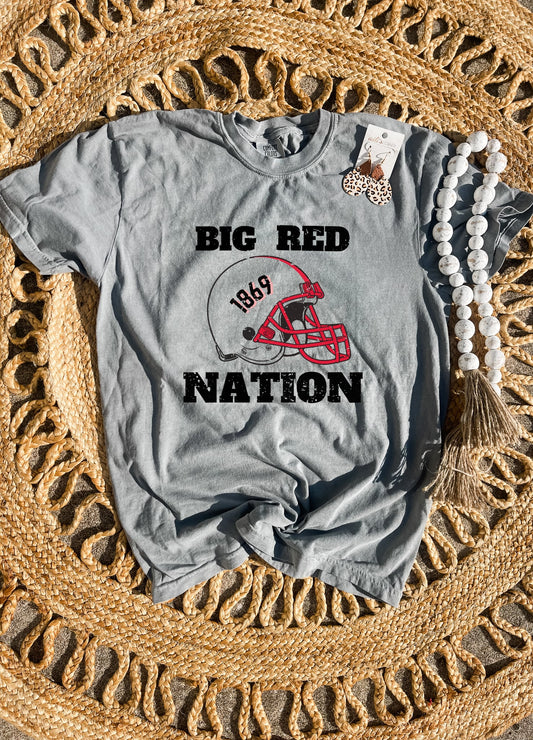 Big Red Nation 1869 Grey Tee