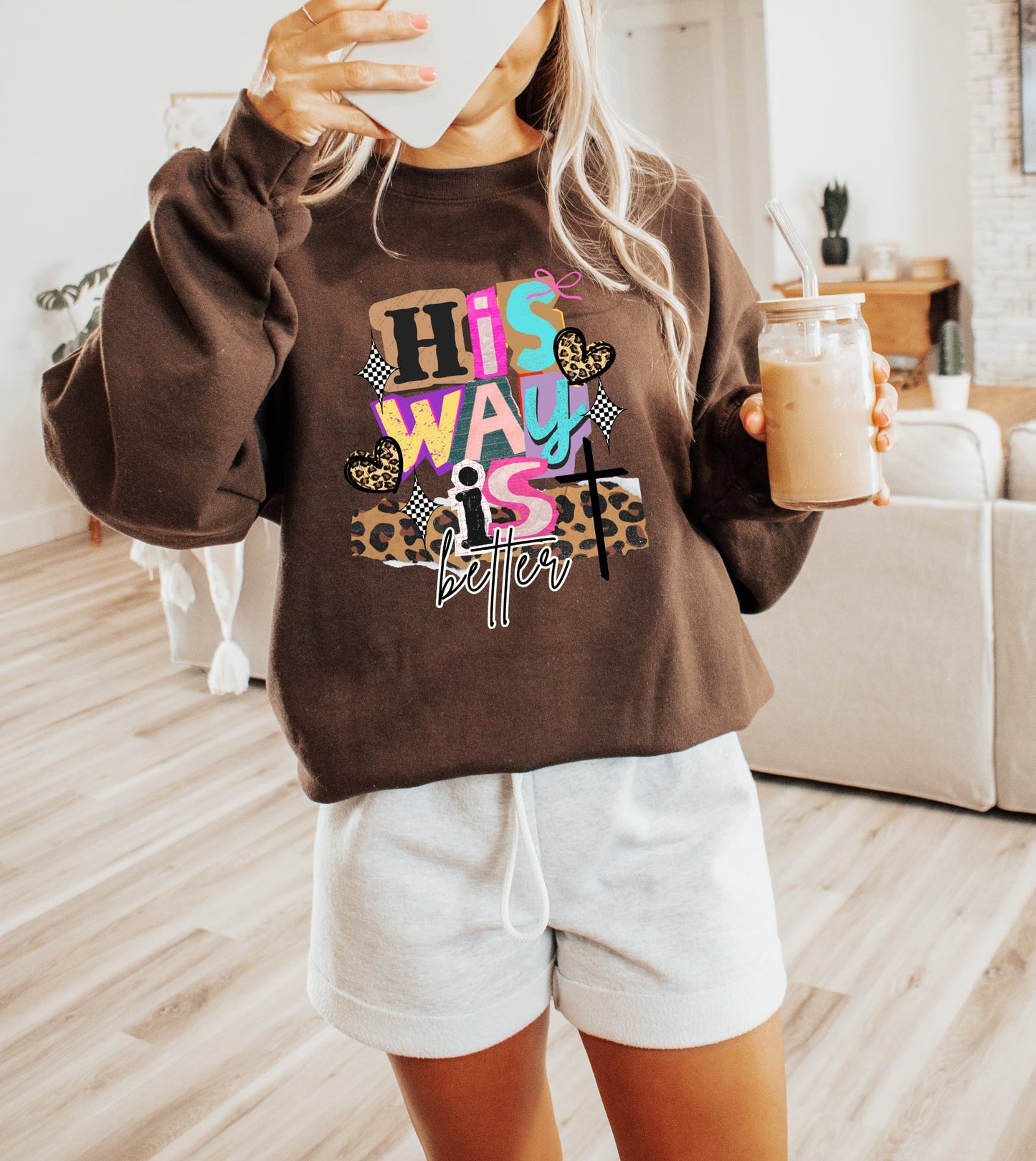 Leopard His Way Is Better Chocolate Sweatshirt