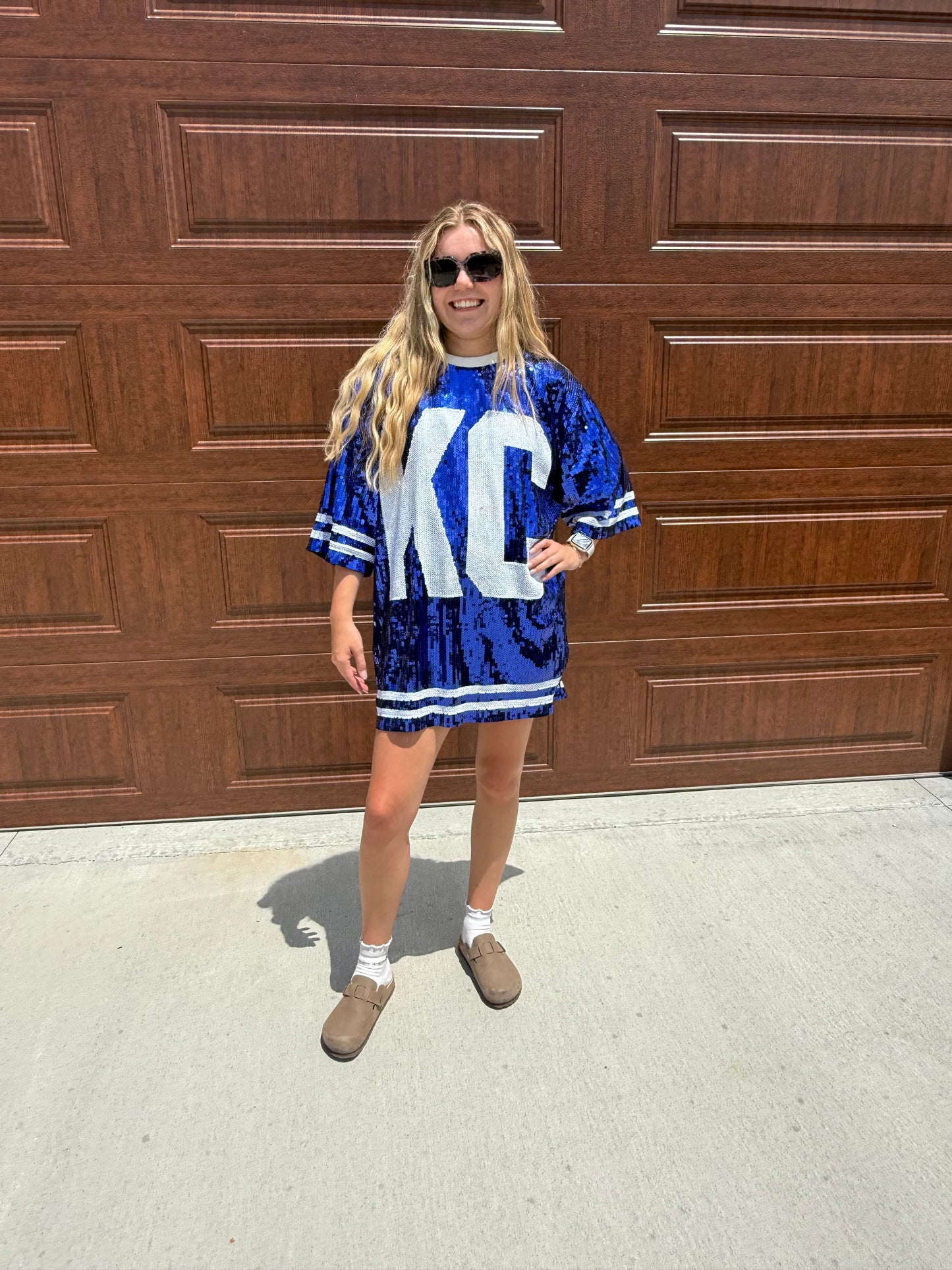 **PREORDER** Dark Blue KC Sequins Dress