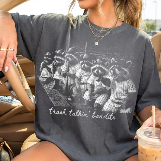 Raccoons Trash Talkin Bandits Pepper Tee