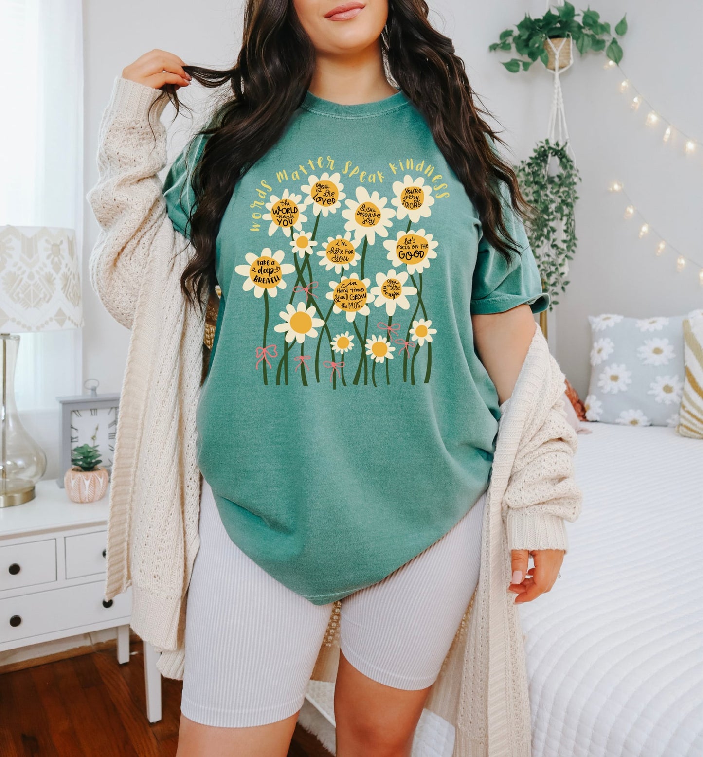 **DEAL PRICE** Words Matter Speak Kindness Light Green Tee