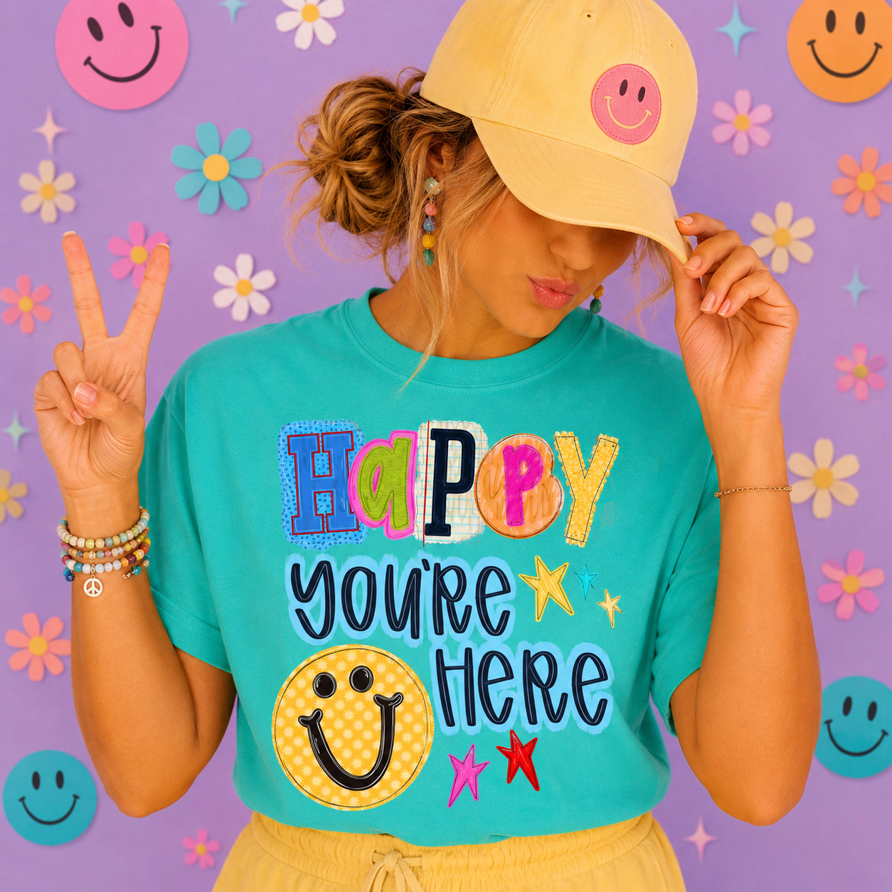 **BACK TO SCHOOL** Happy You’re Here Lagoon Tee