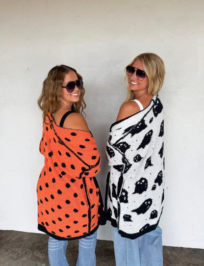 **PREORDER** Reversible Polka Dot Cardigan
