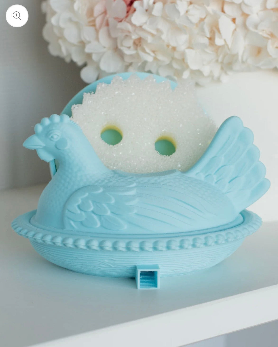 **PREORDER** Light Blue Nesting Hen Scrub Sponge Holder