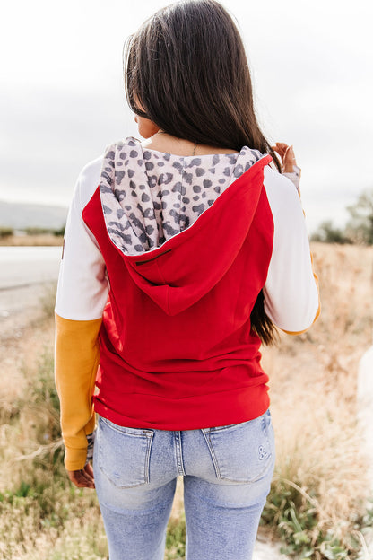 READY TO SHIP--Red & Gold Half Zip❤️💛