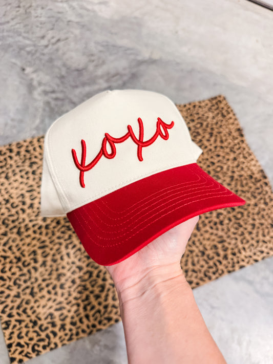 **EMBROIDERED** XOXO Puff Hat