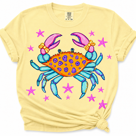 Starfish & Leopard Crab Banana Tee