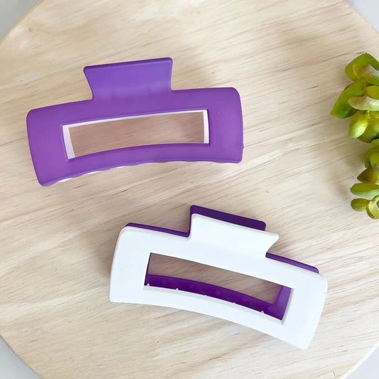 **BLACK FRIDAY DEAL** Purple & White Claw Clips